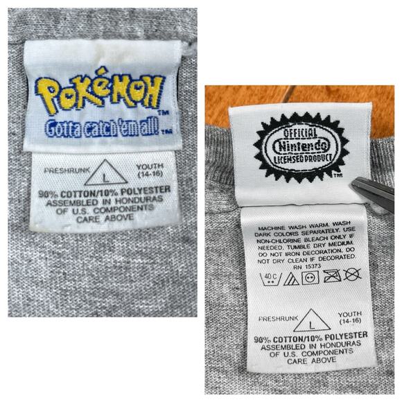 Rare Vintage 1999 Mewtwo Pokemon Graphic T Shirt Youth Large 90s Ninetendo Tee - Picture 8 of 16